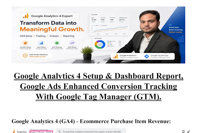 setup google ads conversion tracking, analytics 4, ga4 ecommerce by GTM